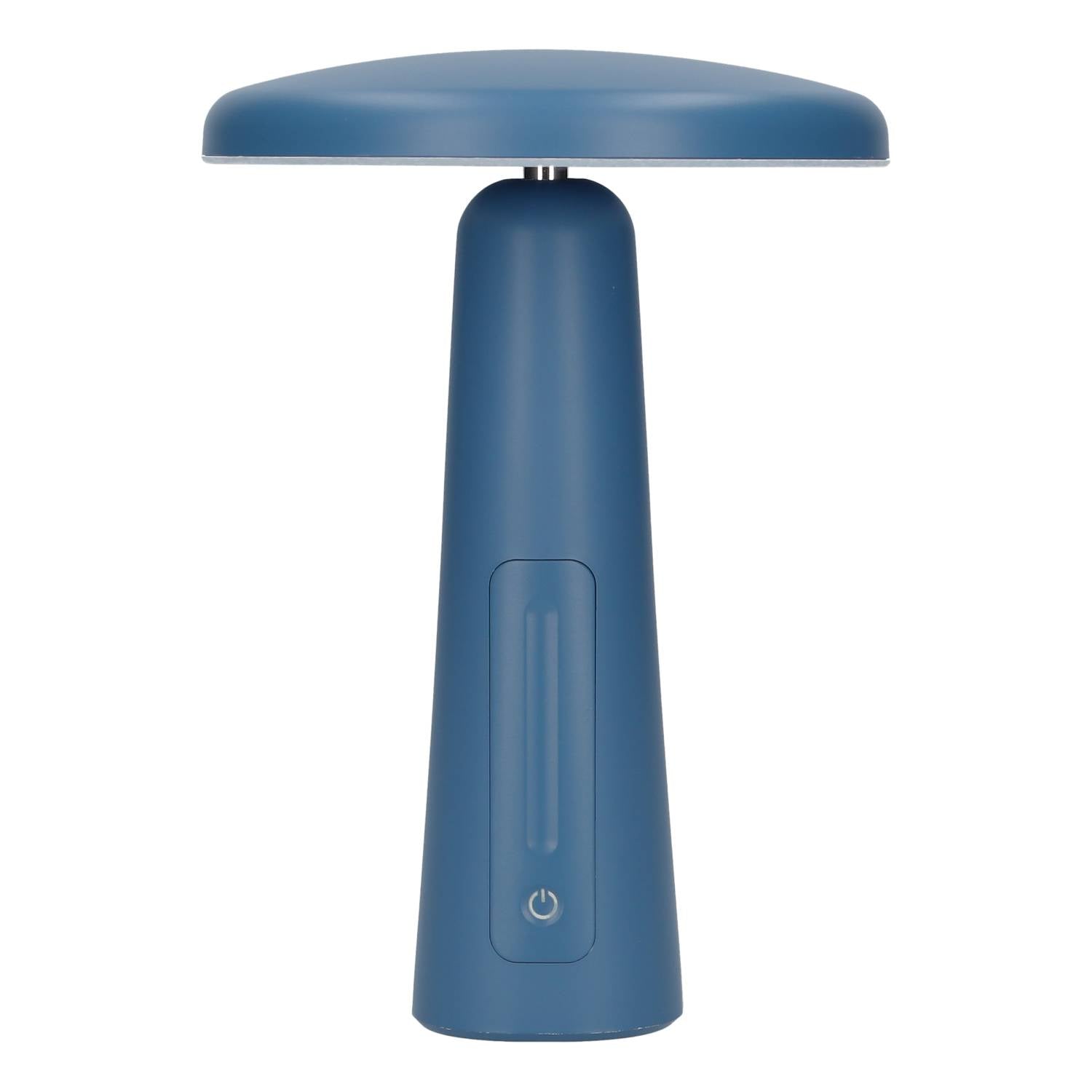 Aufladbare LED Tischleuchte pilzform kabellos mit Dimmfunktion in blau von SARAZ Lights