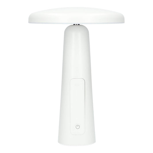 Aufladbare LED Tischleuchte Pilzform kabellos mit Dimmfunktion in weiss von SARAZ Lights